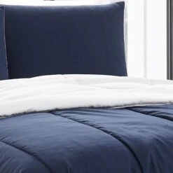 Pem America 2-Piece Twin Comforter Set In Grey And Navy -Home Decoration Series 63866750 6