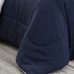 Pem America 2-Piece Twin Comforter Set In Grey And Navy -Home Decoration Series 63866750 8