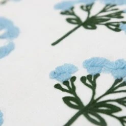 Rizzy Home 20" X 20" Floral Down Filled Throw Pillow In Ivory And Blue -Home Decoration Series 63910558 4