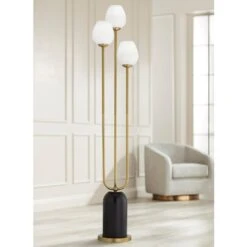 Pacific Coast Lighting Grayson Floor Lamp In Matte Black And Gold -Home Decoration Series 63921969 2