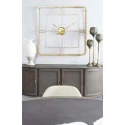 Maple And Jade 36" Abstract Wall Clock In Gold -Home Decoration Series 64001209 5