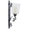 Maple And Jade 24" X 12" Candle Holder Wall Sconce In Black -Home Decoration Series 64001290 1