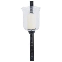 Maple And Jade 24" X 12" Candle Holder Wall Sconce In Black -Home Decoration Series 64001290 5