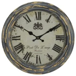 Maple And Jade 14" Fluted Frame Wall Clock In Black