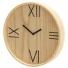 Maple And Jade 12" Wall Clock In Light Brown And Black -Home Decoration Series 64001456 1