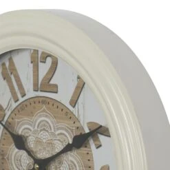 Maple And Jade 14" Fluted Frame Wall Clock In White 10 Maple And Jade 14" Fluted Frame Wall Clock In White -Home Decoration Series 64001860 2