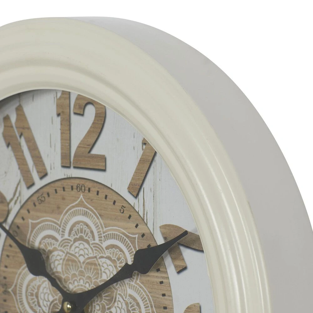 Maple And Jade 14" Fluted Frame Wall Clock In White 4 Maple And Jade 14" Fluted Frame Wall Clock In White - Image 2