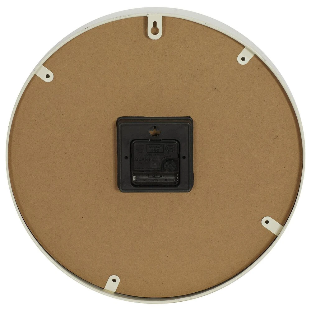 Maple And Jade 14" Fluted Frame Wall Clock In White 7 Maple And Jade 14" Fluted Frame Wall Clock In White - Image 5