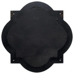 Maple And Jade 30" Scalloped Wall Mirror In Distressed White And Brownish-Gray -Home Decoration Series 64002066 7