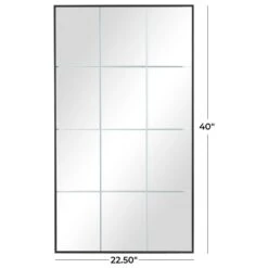Maple And Jade 40" Rectangular Wall Mirror In Matte Black -Home Decoration Series 64002447 7