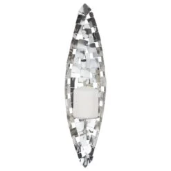 Maple And Jade 20" X 5" Candle Holder Wall Sconce In Silver -Home Decoration Series 64003551 3