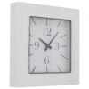 Maple And Jade 12" Embossed Wall Clock In White -Home Decoration Series 64003726 1