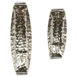Maple And Jade 19" X 6" Candle Holder Wall Sconce In Silver (Set Of 2)
