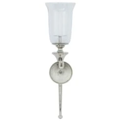 Maple And Jade 30" X 8" Candle Holder Wall Sconce In Silver -Home Decoration Series 64004617 4