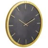 Maple And Jade 19" Wall Clock In Matte Black And Glossy Gold -Home Decoration Series 64004781 1