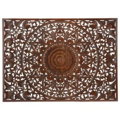 Maple And Jade 48" X 22" Floral Wall Decor In Brown (Set Of 3) -Home Decoration Series 64005135 4