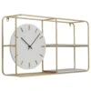 Maple And Jade 15' X 27" Wall Clock In Gold, White And Black