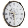 Maple And Jade 19" Nautical Wall Clock In Brown, Black, White And Gold -Home Decoration Series 64005606 1