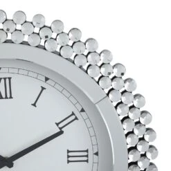 Maple And Jade 20" Abstract Wall Clock In Polished Silver And Black 9 Maple And Jade 20" Abstract Wall Clock In Polished Silver And Black -Home Decoration Series 64005796 2