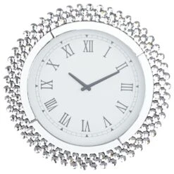 Maple And Jade 20" Abstract Wall Clock In Polished Silver And Black 10 Maple And Jade 20" Abstract Wall Clock In Polished Silver And Black -Home Decoration Series 64005796 3