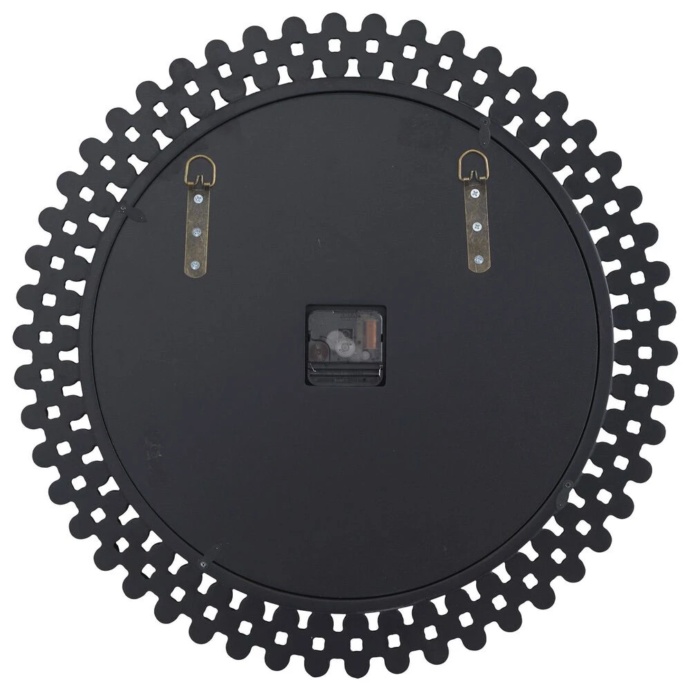 Maple And Jade 20" Abstract Wall Clock In Polished Silver And Black 6 Maple And Jade 20" Abstract Wall Clock In Polished Silver And Black - Image 4