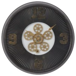 Maple And Jade 24" Wall Clock In Black, Bronze, Gold And White -Home Decoration Series 64005838 3