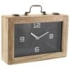 Maple And Jade 12" Wood Farmhouse Table Clock In Black