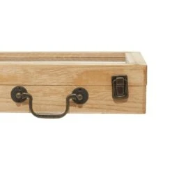 Maple And Jade 12" Wood Farmhouse Table Clock In Black -Home Decoration Series 64006927 3