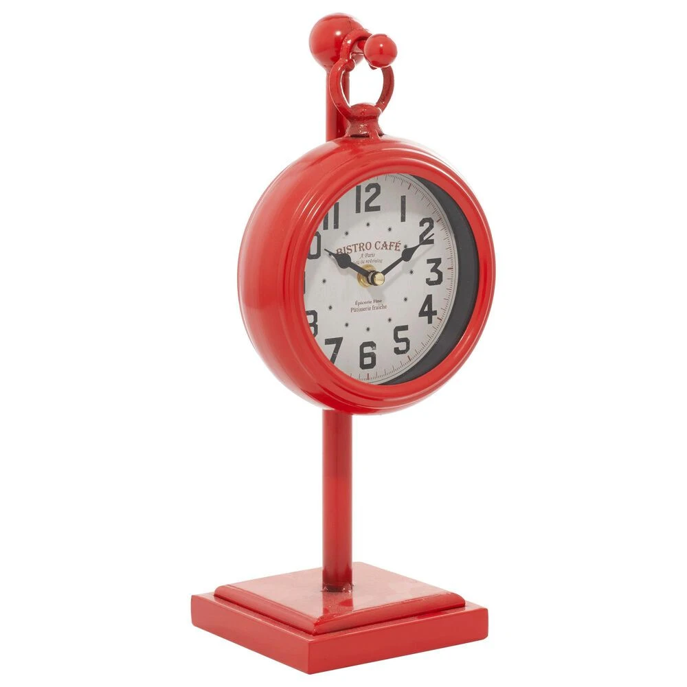 Maple And Jade Pendulum Table Clock In Red 3 Maple And Jade Pendulum Table Clock In Red