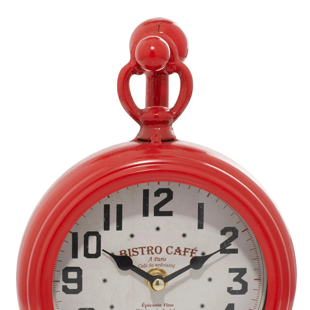 Maple And Jade Pendulum Table Clock In Red 5 Maple And Jade Pendulum Table Clock In Red - Image 3
