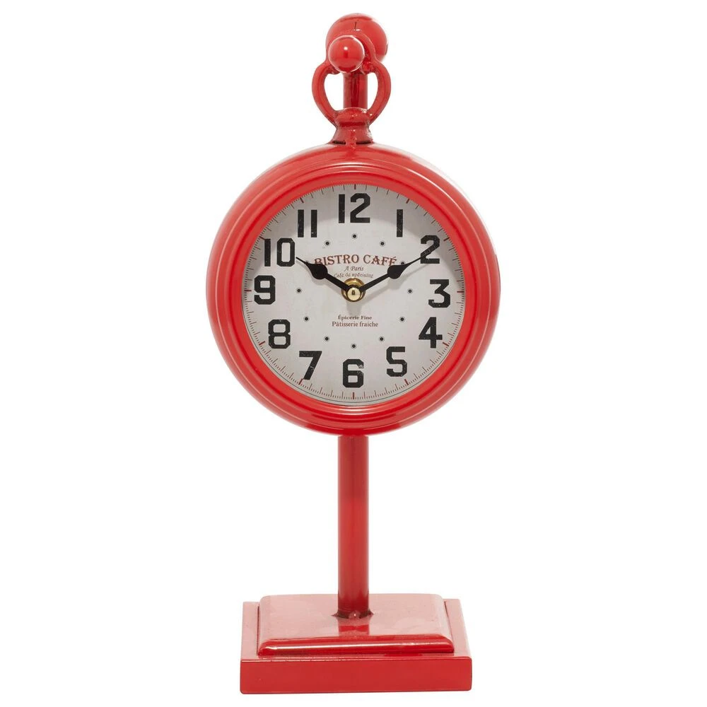 Maple And Jade Pendulum Table Clock In Red 6 Maple And Jade Pendulum Table Clock In Red - Image 4
