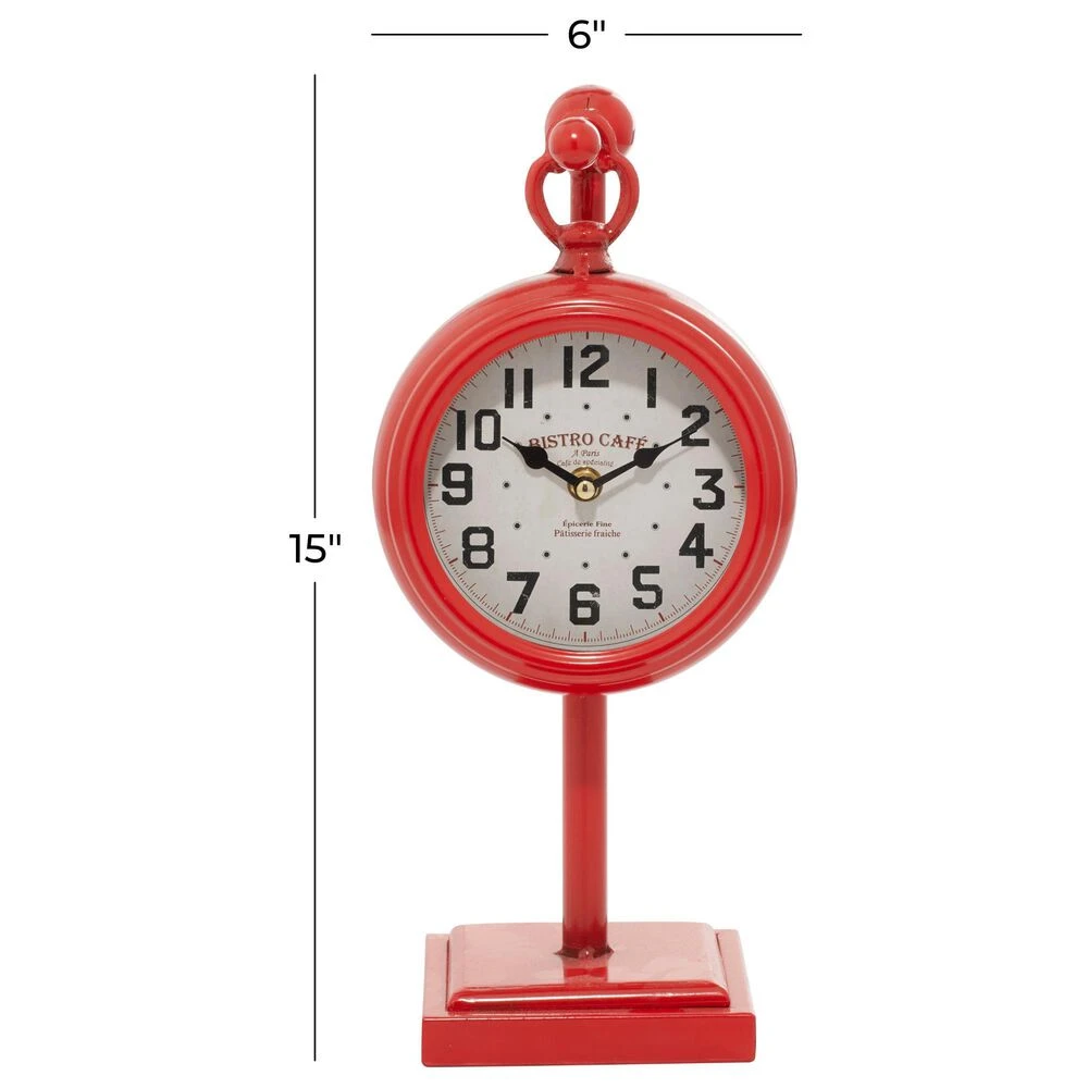 Maple And Jade Pendulum Table Clock In Red 8 Maple And Jade Pendulum Table Clock In Red - Image 6