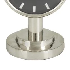Maple And Jade Modern Abstract Clock In Silver And Black -Home Decoration Series 64008311 3