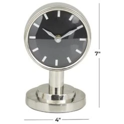 Maple And Jade Modern Abstract Clock In Silver And Black -Home Decoration Series 64008311 7