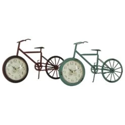 Maple And Jade Clock In Black, Red And Teal (Set Of 2) -Home Decoration Series 64010499 5