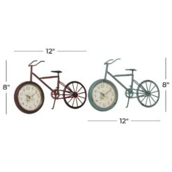 Maple And Jade Clock In Black, Red And Teal (Set Of 2) -Home Decoration Series 64010499 9