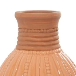 Maple And Jade Ceramic Vase In Peach And Beige (Set Of 2) -Home Decoration Series 64010796 3