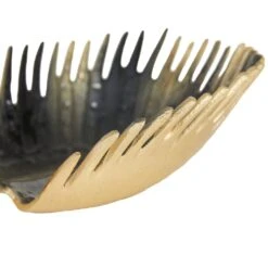 Maple And Jade Leaf-Inspired Decorative Bowl In Gold And Black (Set Of 3) -Home Decoration Series 64018781 3