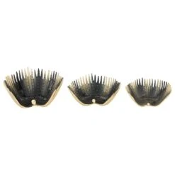 Maple And Jade Leaf-Inspired Decorative Bowl In Gold And Black (Set Of 3) -Home Decoration Series 64018781 5