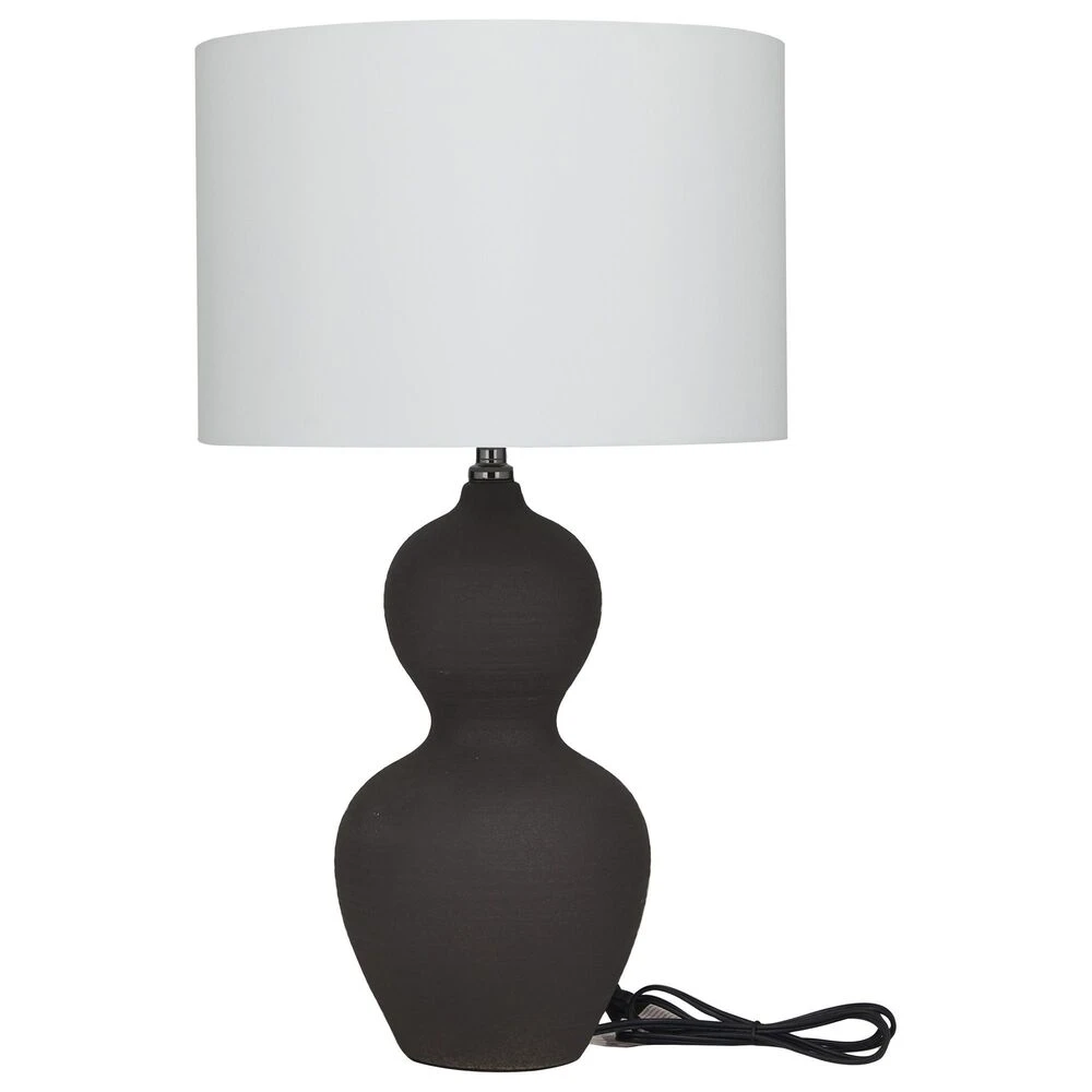 Maple And Jade Ceramic Modern Table Lamp In Matte Black 5 Maple And Jade Ceramic Modern Table Lamp In Matte Black - Image 3