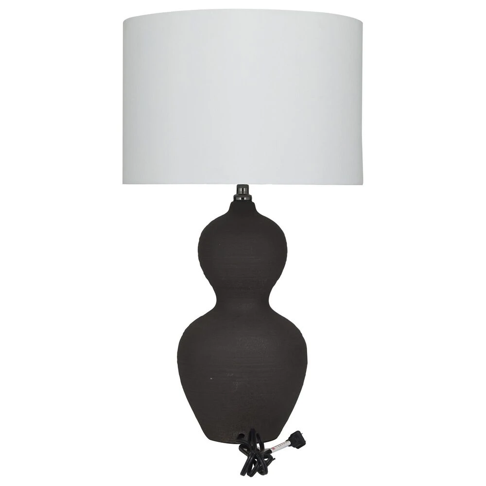 Maple And Jade Ceramic Modern Table Lamp In Matte Black 6 Maple And Jade Ceramic Modern Table Lamp In Matte Black - Image 4