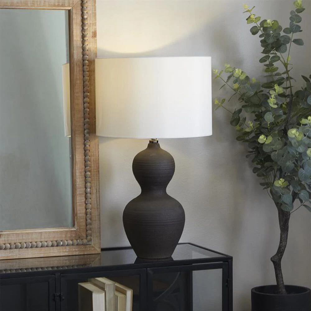 Maple And Jade Ceramic Modern Table Lamp In Matte Black 7 Maple And Jade Ceramic Modern Table Lamp In Matte Black - Image 5