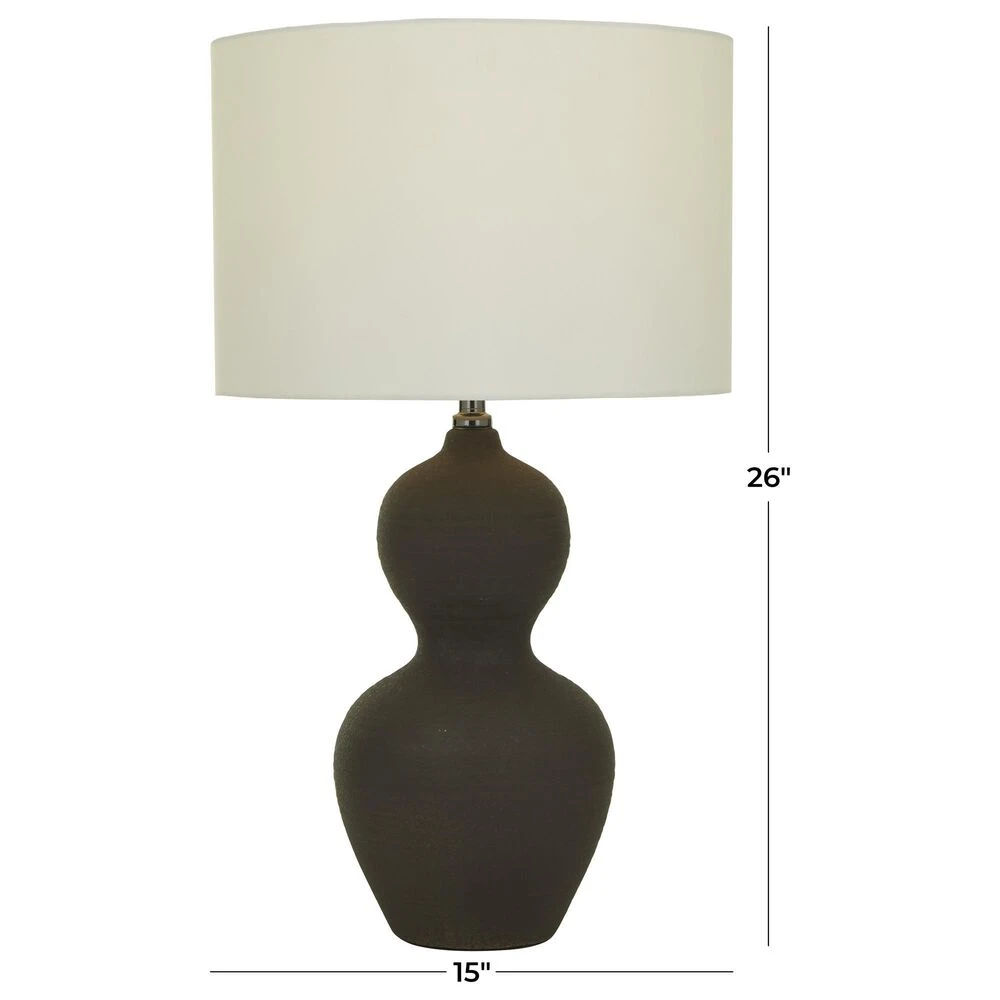 Maple And Jade Ceramic Modern Table Lamp In Matte Black 8 Maple And Jade Ceramic Modern Table Lamp In Matte Black - Image 6