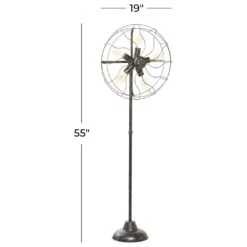 Maple And Jade 55" Floor Lamp In Dark Brown -Home Decoration Series 64019490 18