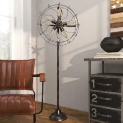 Maple And Jade 55" Floor Lamp In Dark Brown -Home Decoration Series 64019490 2