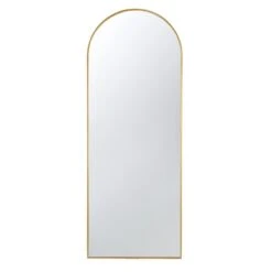 A&B Home Celine Arch Floor Mirror In Gold