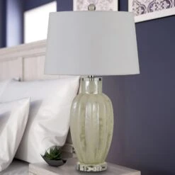 Cal Lighting Rovigo Glass Table Lamp In Ivory (Set Of 2) -Home Decoration Series 64038870 3