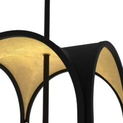 Hunter Dukestown 12" 4-Light Lantern Pendant In Natural Iron And Gold Leaf -Home Decoration Series 64205834 4