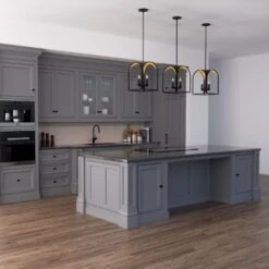 Hunter Dukestown 12" 4-Light Lantern Pendant In Natural Iron And Gold Leaf -Home Decoration Series 64205834 7