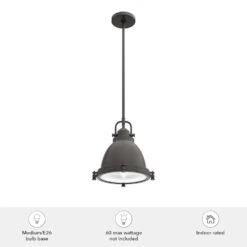 Hunter Bridgemoor 1-Light Pendant In Noble Bronze -Home Decoration Series 64206063 8